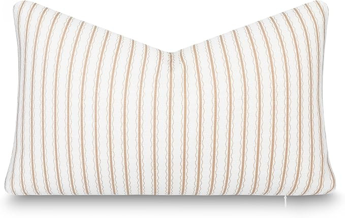 Crumbs Home Modern Farmhouse California Casual Indoor Outdoor Lumbar Pillow Cover, 12"x20" Water ... | Amazon (US)