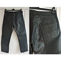 Black Leather Motorcycle Pants Vintage Men Women Rocker By Polo Size 48/M | Etsy (US)