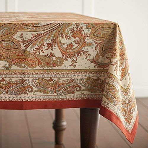 Maison d' Hermine Kashmir Paisley 100% Cotton Tablecloth for Kitchen Dinning Tabletop Decoration Par | Amazon (US)