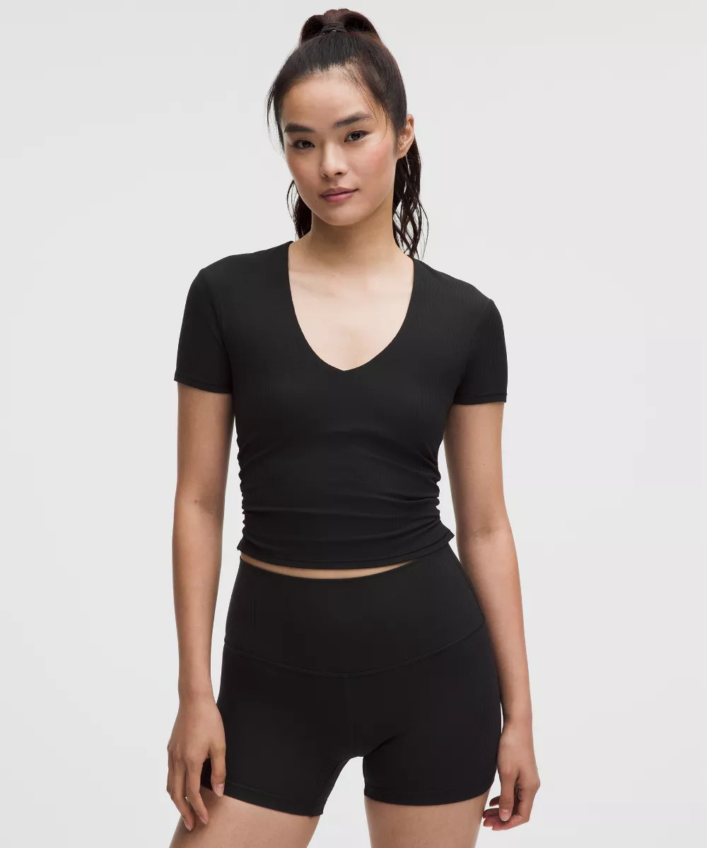 All It Takes Ribbed Nulu V-Neck T-Shirt   B–D Cups | lululemon (AU)