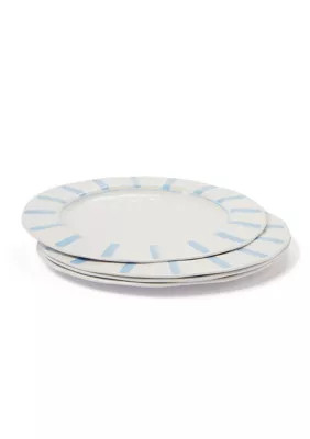 Crown & Ivy™ Set of 4 Striped Melamine Dinner Plates | Belk