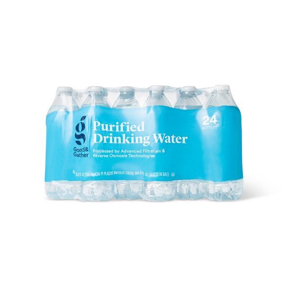 Purified Drinking Water - 24pk/16.9 fl oz Bottles - Good & Gather™ | Target