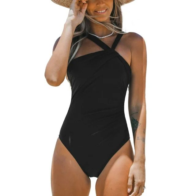 Cupshe Women's Brazilian Obsession Asymmetrical Neck Tummy Control One Piece Swimsuit | Walmart (US)