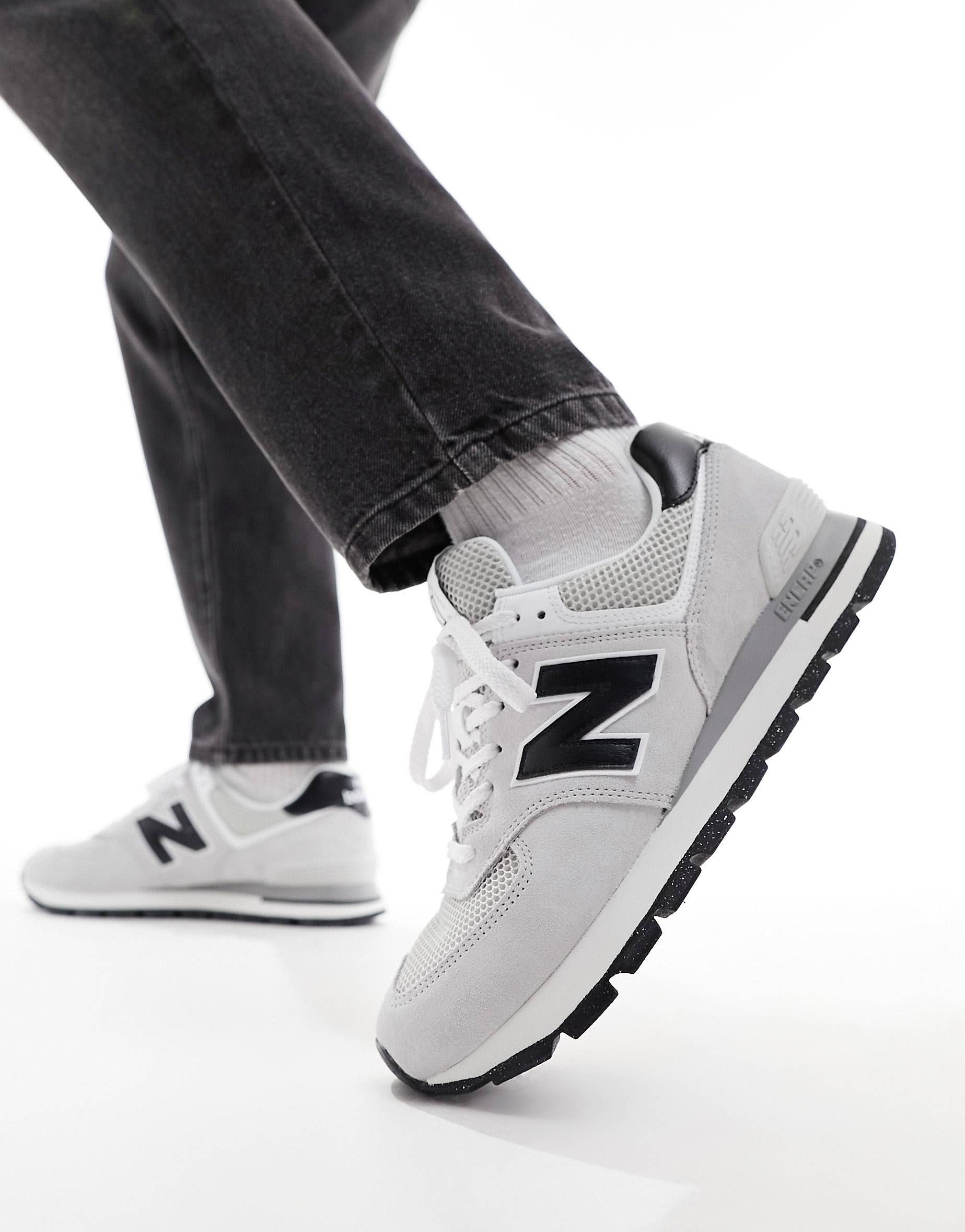 New Balance 574 sneakers in gray with black detail | ASOS (Global)