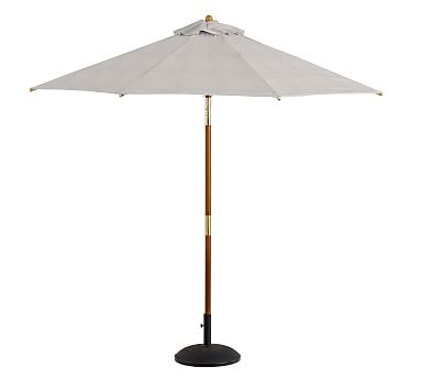 Premium 9' Round Sunbrella® Outdoor Umbrella – FSC® Eucalyptus Tilt Frame​ | Pottery Barn (US)