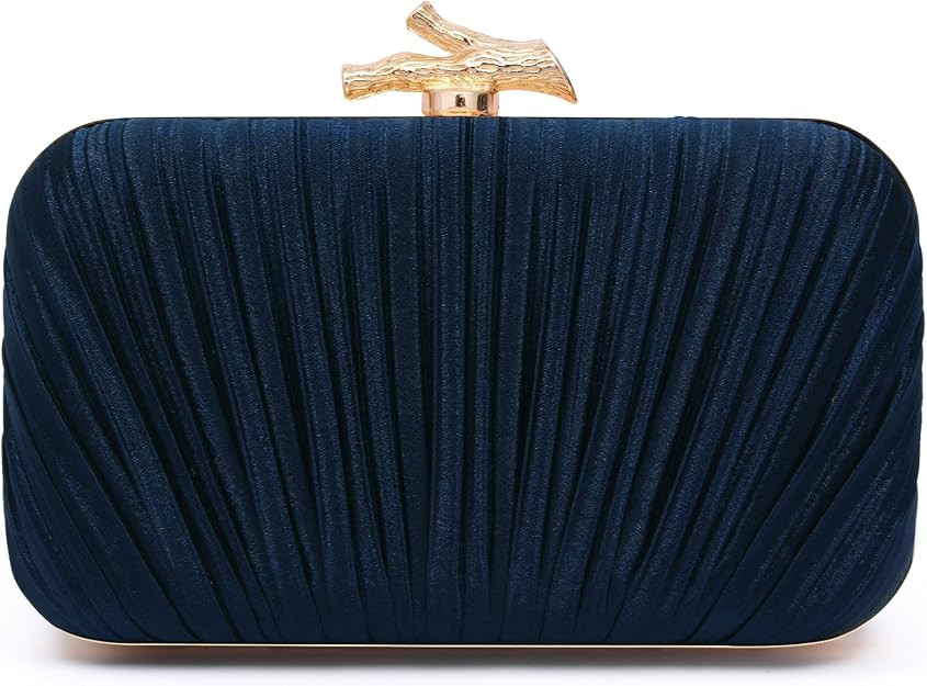 Purses for Women Evening Bag Handbags Formal Pleated Clutch Bag with Chain for Prom Wedding Party... | Amazon (US)