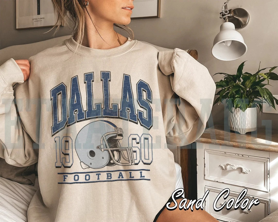 Custom Your City Vintage Your Town of Dallas Crewneck - Etsy | Etsy (US)