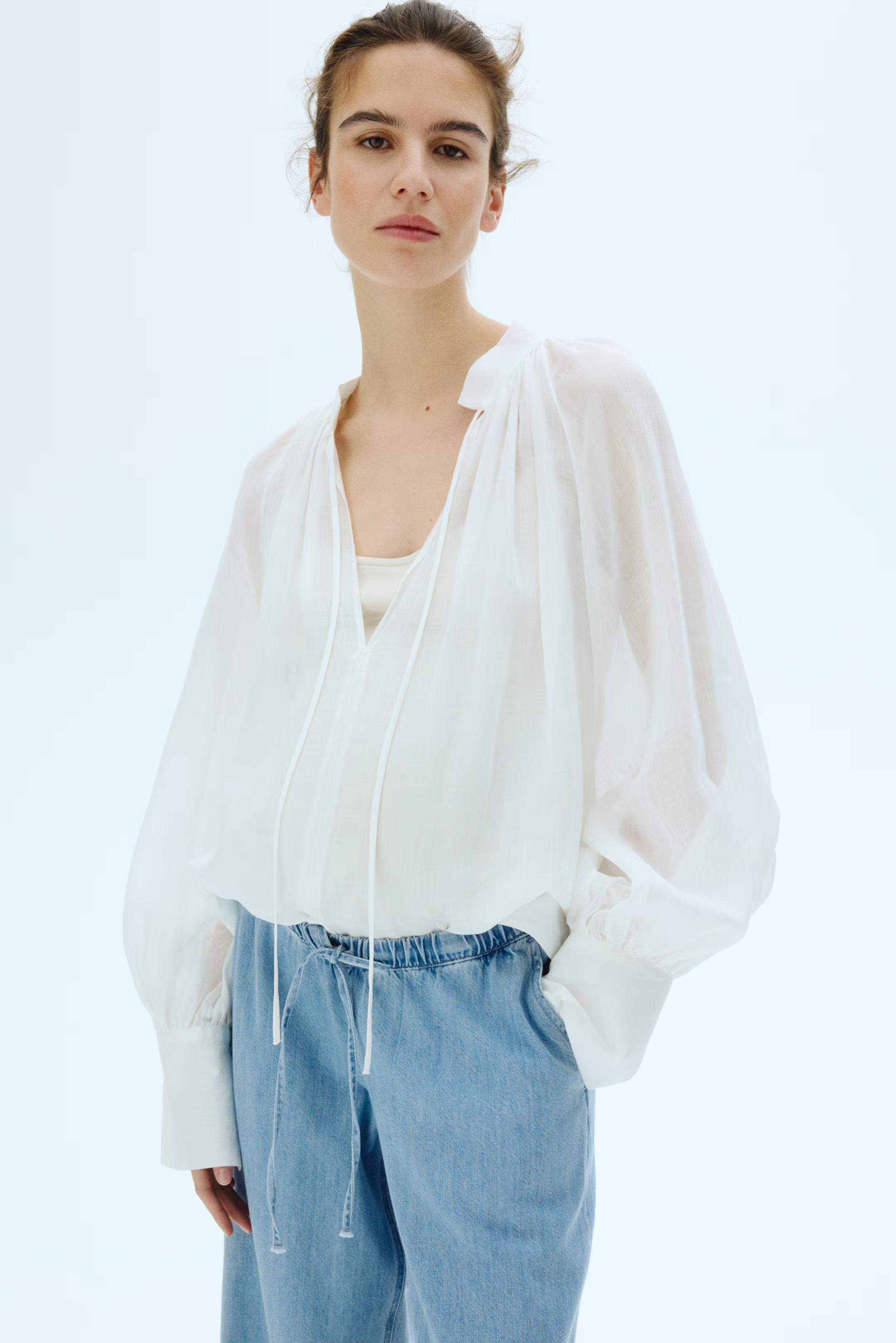 MAMA Denim drawstring trousers | H&M (UK, MY, IN, SG, PH, TW, HK)