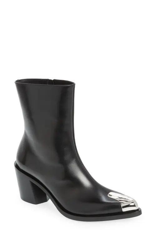 Alexander McQueen Punk Boot in Black/Silver at Nordstrom, Size 5.5Us | Nordstrom