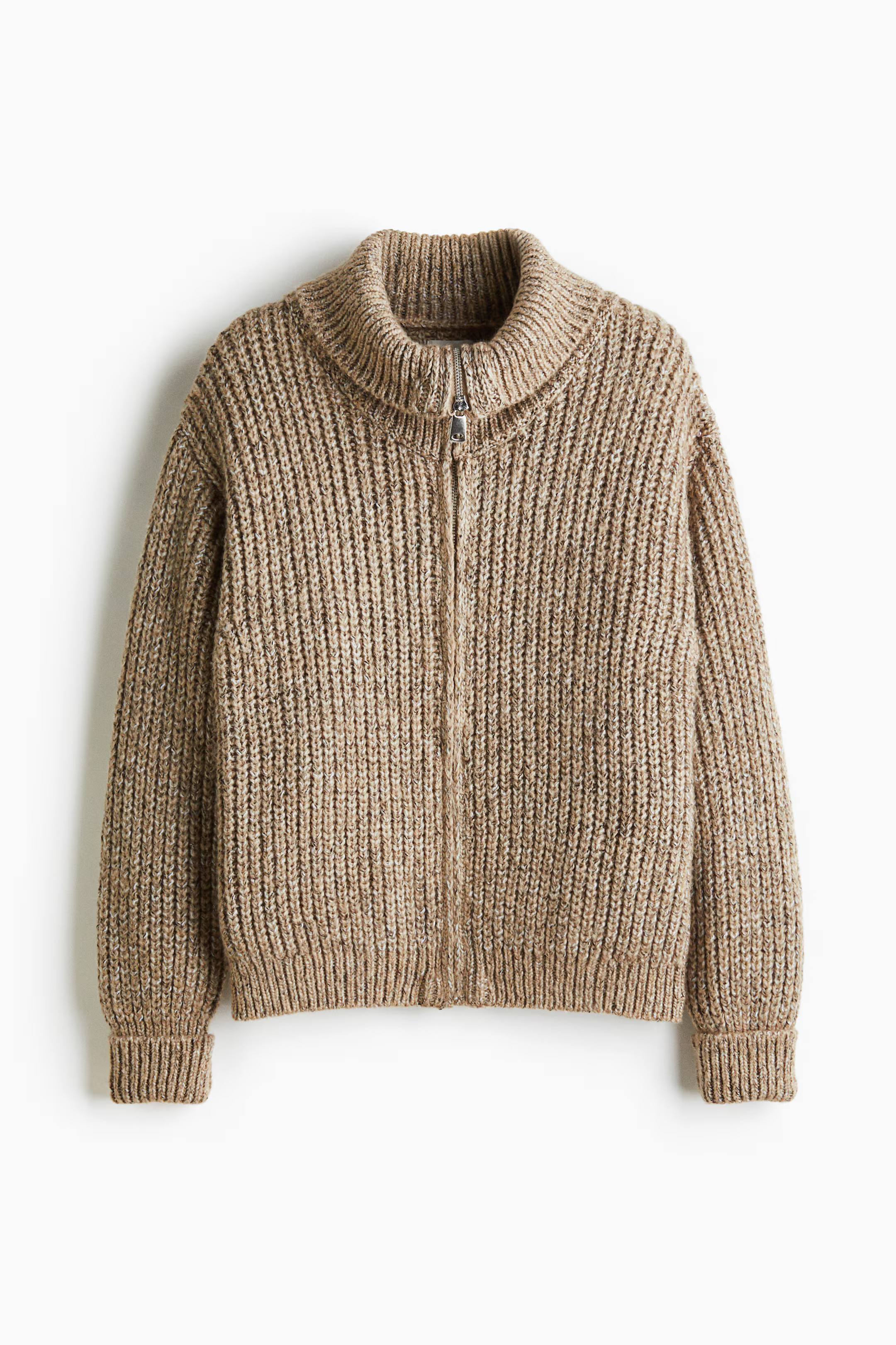 Rib-knit zip-through cardigan | H&M (UK, MY, IN, SG, PH, TW, HK)