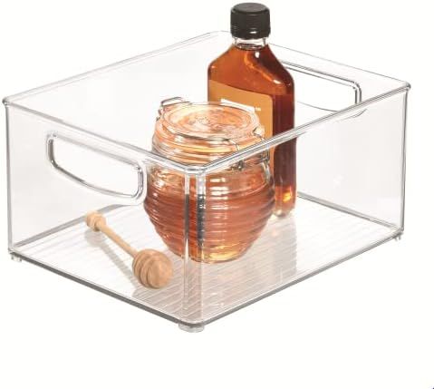 iDesign Linus Plastic Storage Bin with Handles for Kitchen, Fridge, Freezer, Pantry, and Cabinet Org | Amazon (US)
