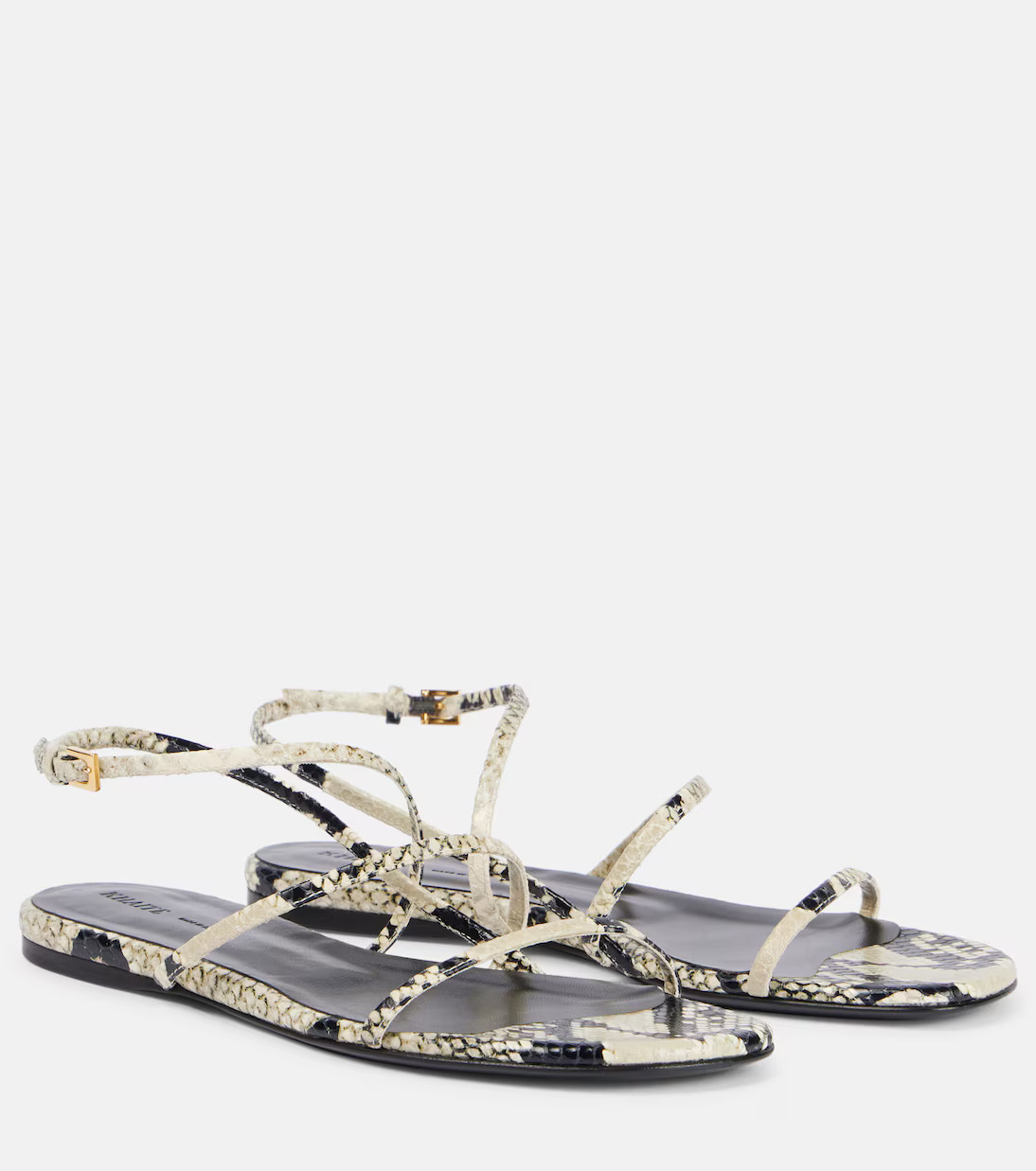 Loop snake-effect leather sandals | Mytheresa (US/CA)
