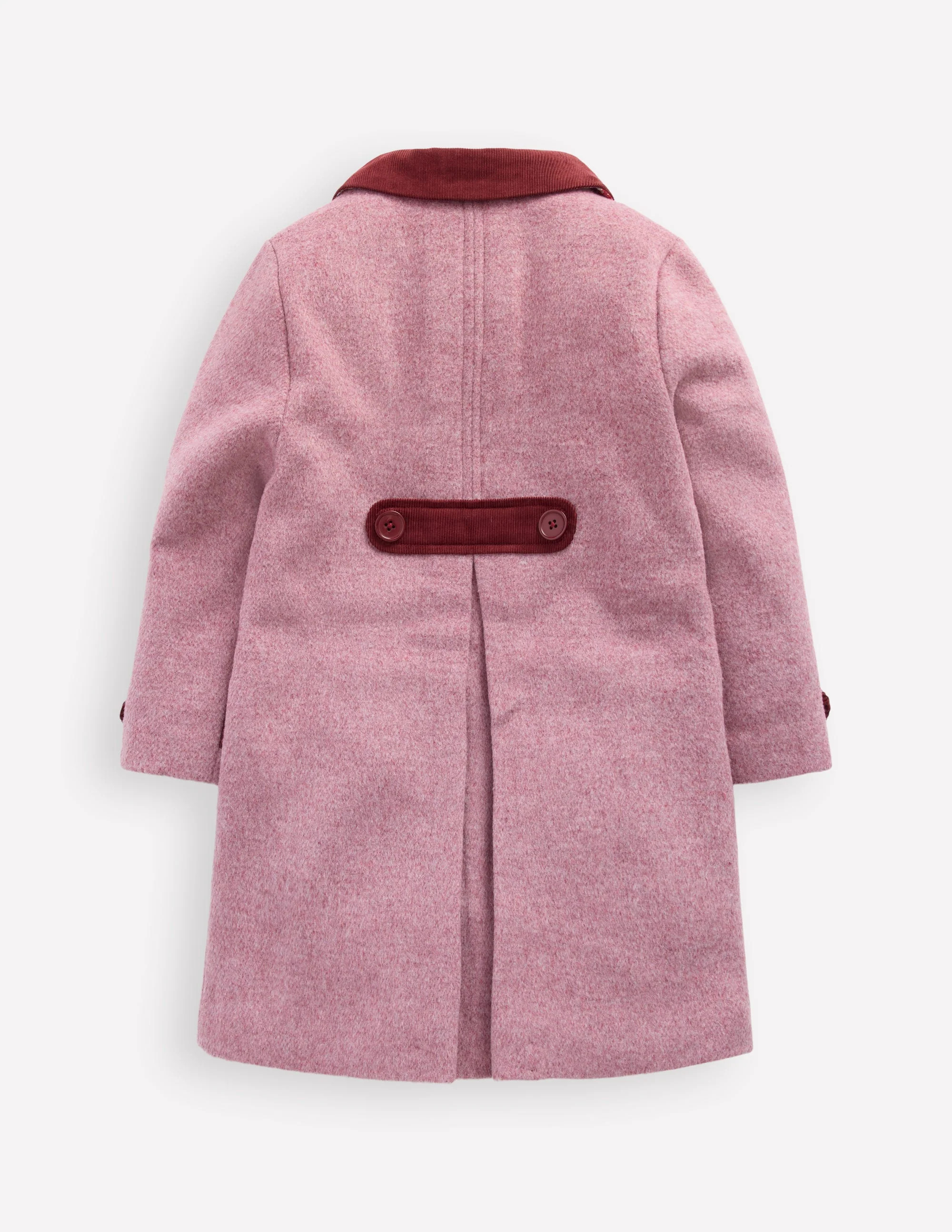 Wool Blend Coat-Pink Haze Bows | Boden (US)