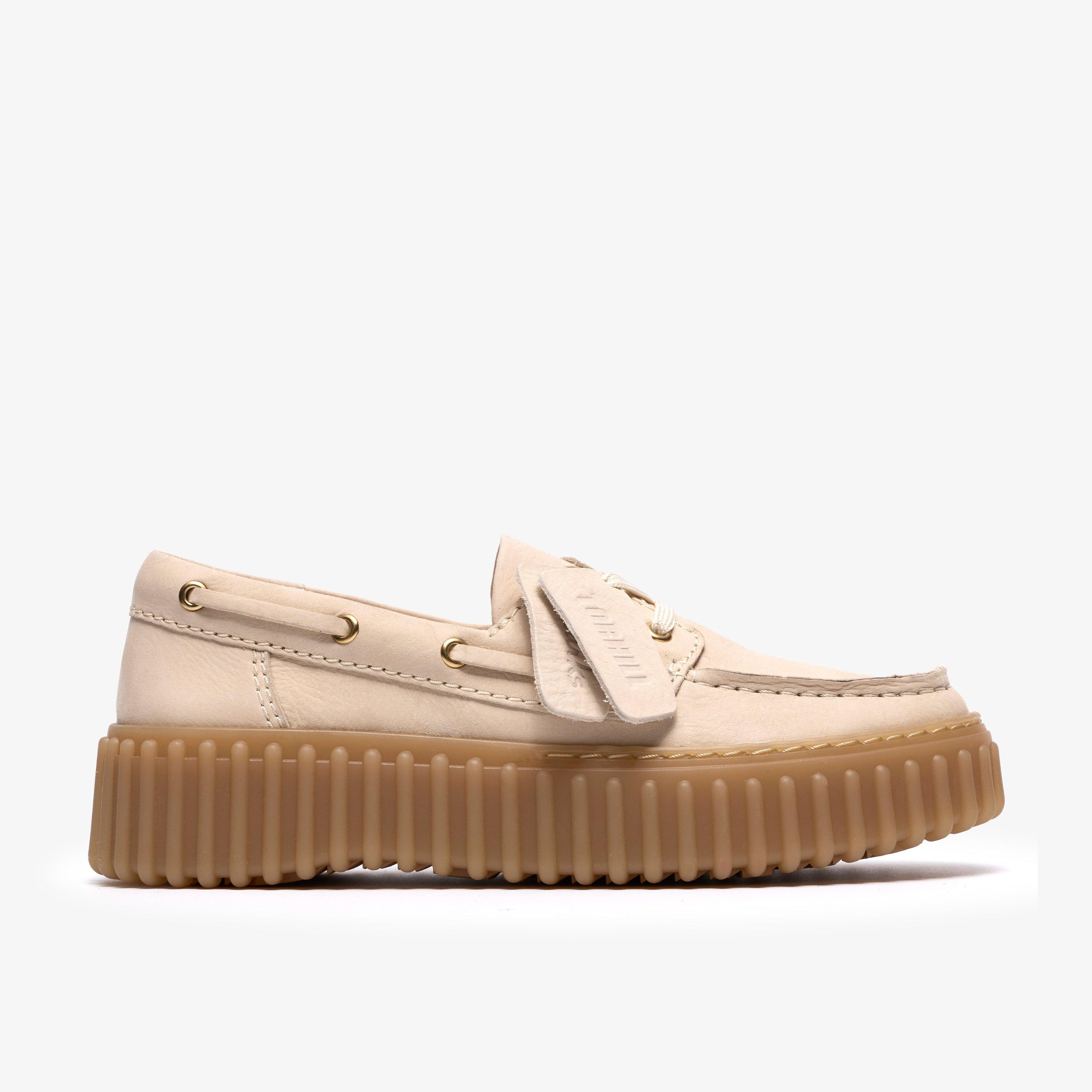 Womens Torhill Boat Cream Nubuck Boat Shoes | Clarks | Clarks (US)