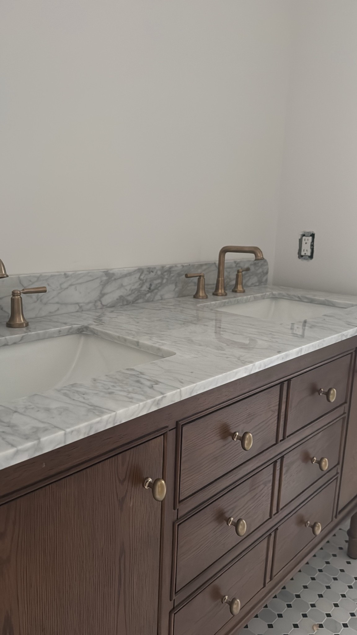 Bought this vanity from Home Depot and it’s giving custom built cabinetry quality ￼


#LTKValentine #LTKHome #LTKdayinmylife