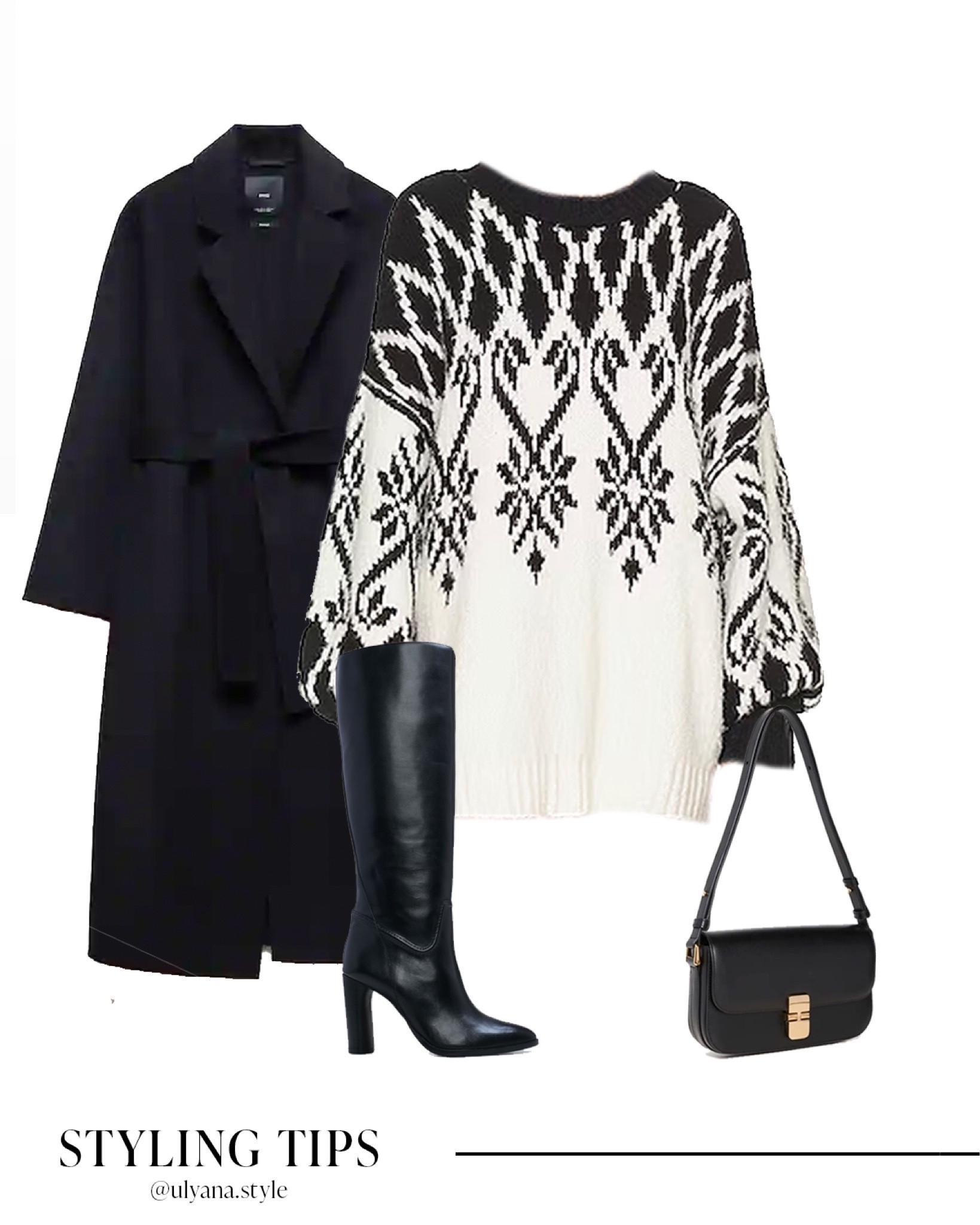 A sweater dress paired with a black wool coat, black knee high boots, and a handbag makes a cute holiday or winter outfit idea.
.
.
.
.
.
.
.
Fall outfits | holiday outfits | thanksgiving outfit | Christmas outfit | sweater dress outfit | sweater dress and boots | fall sweater dress | white sweater dress | winter coat | long coat | fall coat | belted coat | long black coat | warm coat | long wool coat | fall shoes | fall boots | boots black | black boots outfit | boots with dress | black leather boots | tall boots | designer bags | fall bags | outfit inspo | outfit ideas | holiday dress | holiday looks | 

#LTKHolidaySale #LTKGiftGuide #LTKSeasonal #LTKFind #LTKunder50 #LTKunder100 #LTKHoliday #LTKU #LTKsalealert #LTKfindsunder50 #LTKfindsunder100 #LTKstyletip #LTKworkwear #LTKtravel #LTKshoecrush #LTKitbag 