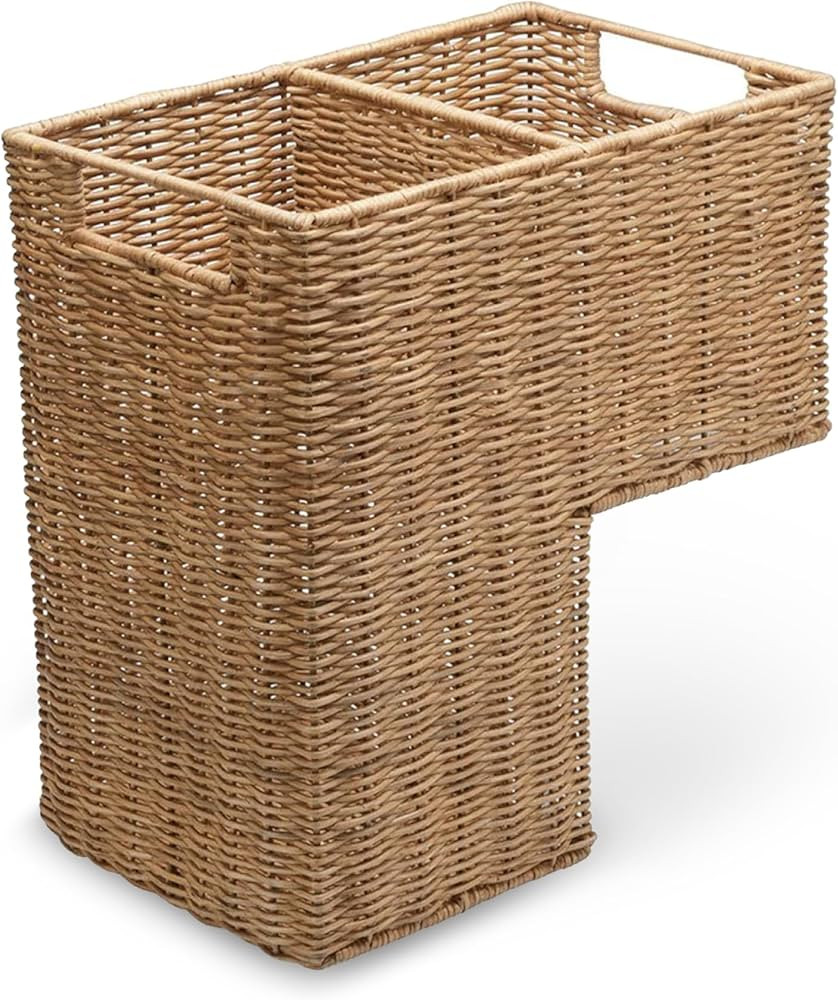 KOUBOO Wicker Step Basket, Natural, Rectangular, 15 x 9.5 x 15.75 in | Amazon (US)