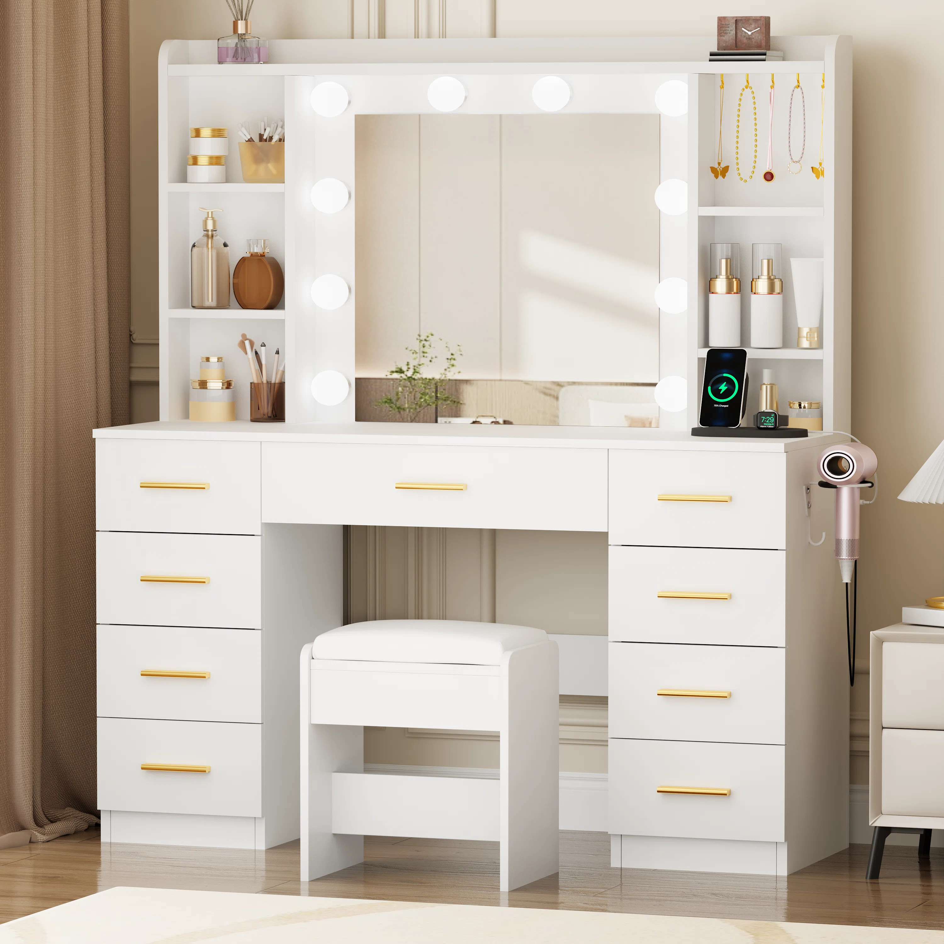 43.3" Makeup Vanity | Wayfair North America