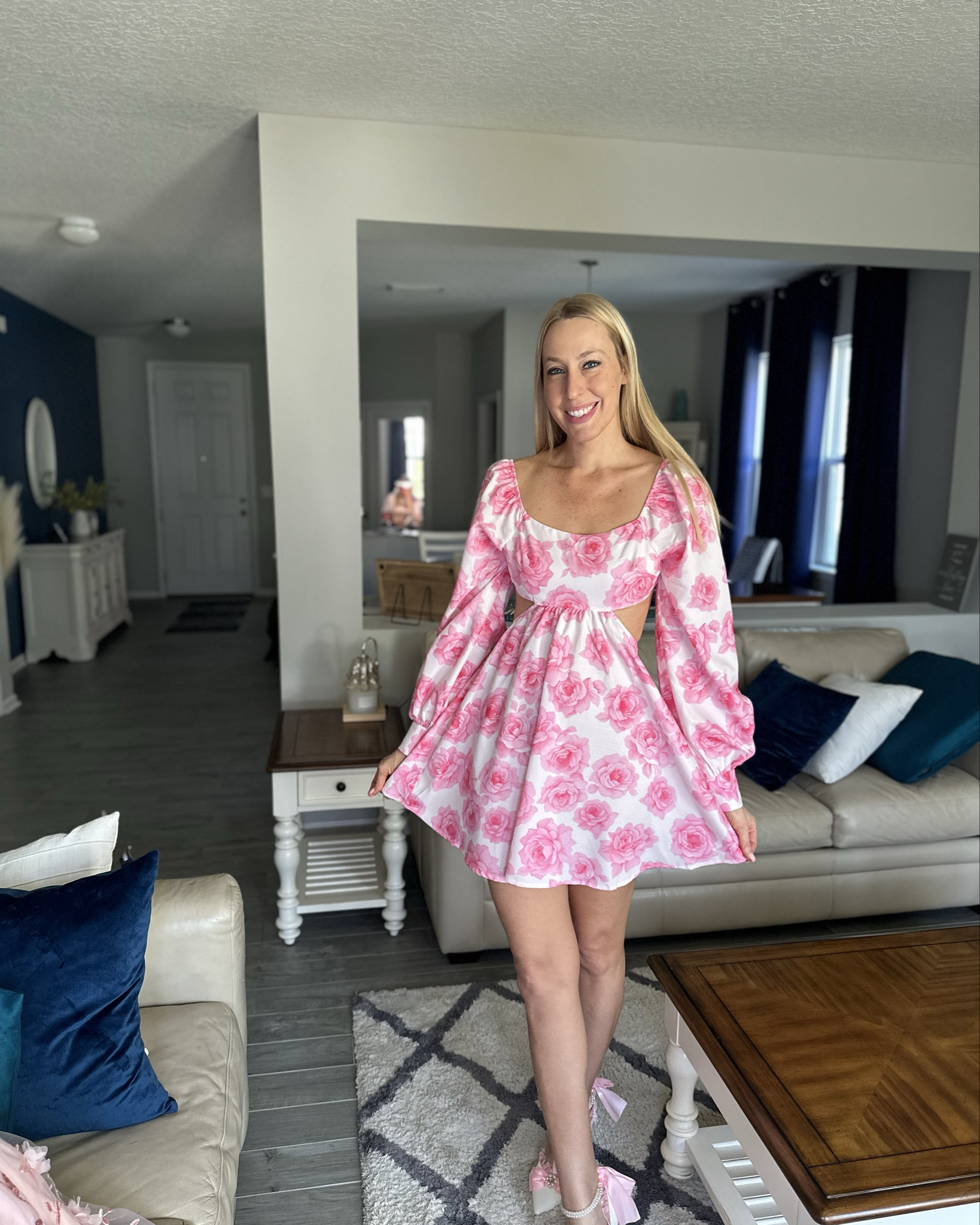 Pink floral tie back dress 
💓a cute dress for spring weddings and showers 
💓it has stretch in the waist and shoulders 
💓 wearing size small, fits true to size and I am 5’10”
💓 SHEIN fashion, SHEIN under $50 find 

#LTKTall