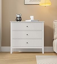 RoyalCraft 32" Large Nightstand Set of 2, Fluted Painted Bedside Table with 3 Spacious Drawers, M... | Amazon (US)
