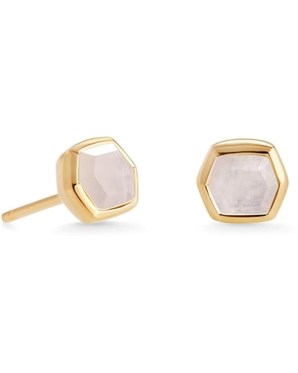 Kendra Scott Davie Stud Earrings in 18K Gold Vermeil, Fine Jewelry for Women, Rainbow Moonstone | Amazon (CA)