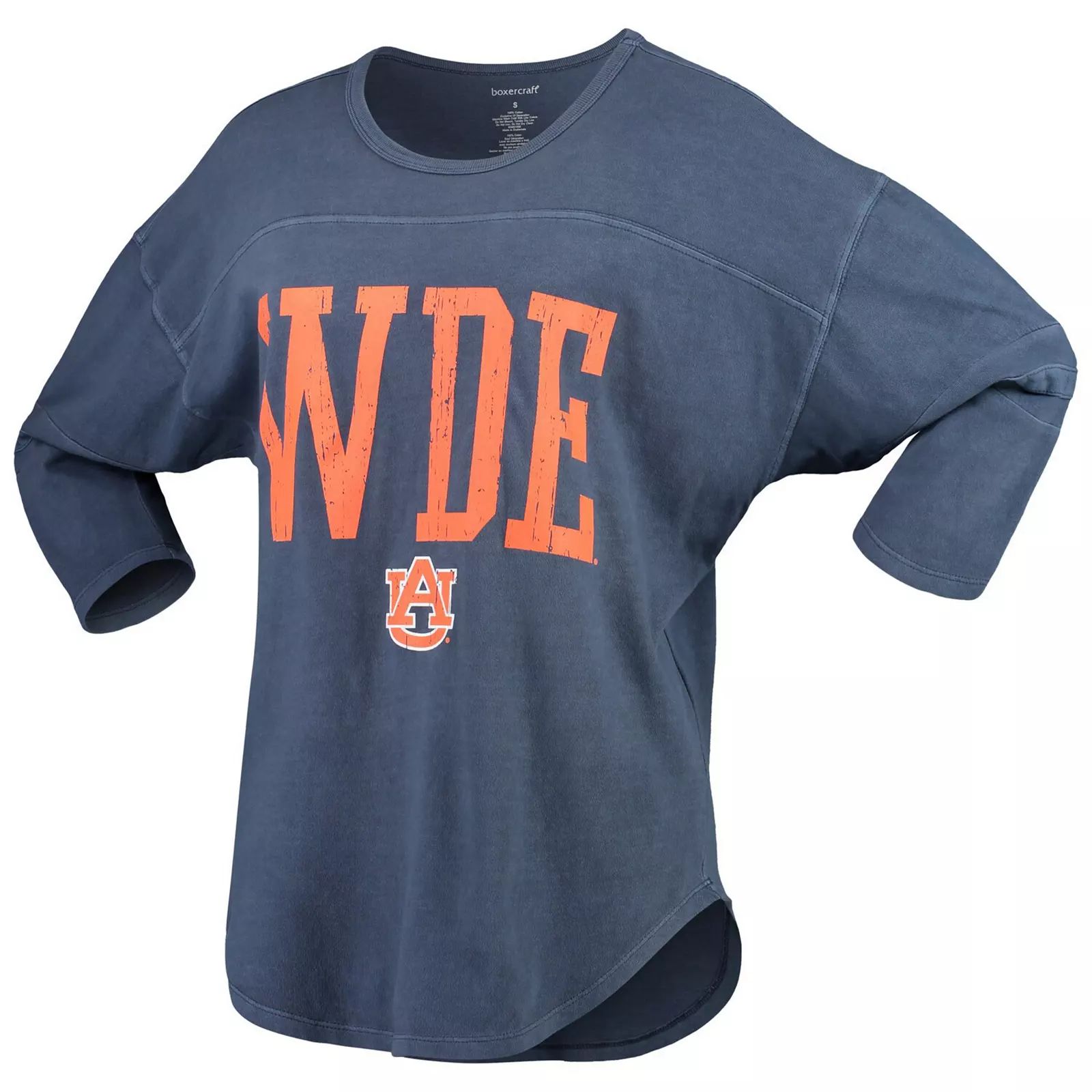 Women's Navy Auburn Tigers Codes Vintage 3/4-Sleeve Striped Jersey T-Shirt, Size: Small, Blue | Kohl's