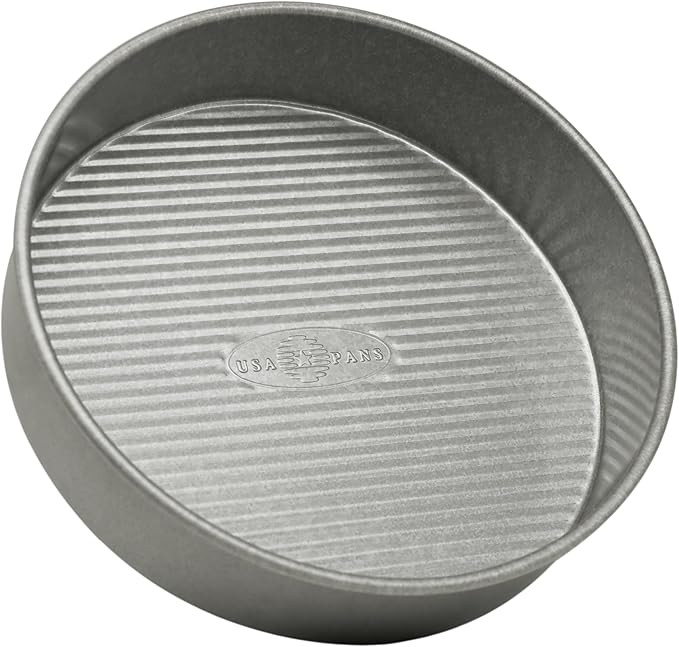 USA Pan Bakeware Round Cake Pan, 9 inch, Nonstick & Quick Release Coating, 9-Inch,Aluminized Stee... | Amazon (US)