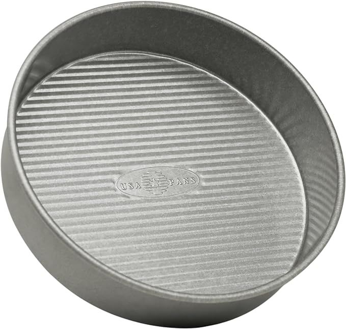 USA Pan Bakeware Round Cake Pan, 9 inch, Nonstick & Quick Release Coating, 9-Inch,Aluminized Stee... | Amazon (US)