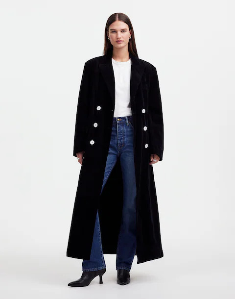 Alexa Chung for Madewell Oversized Long Coat in Corduroy | Madewell
