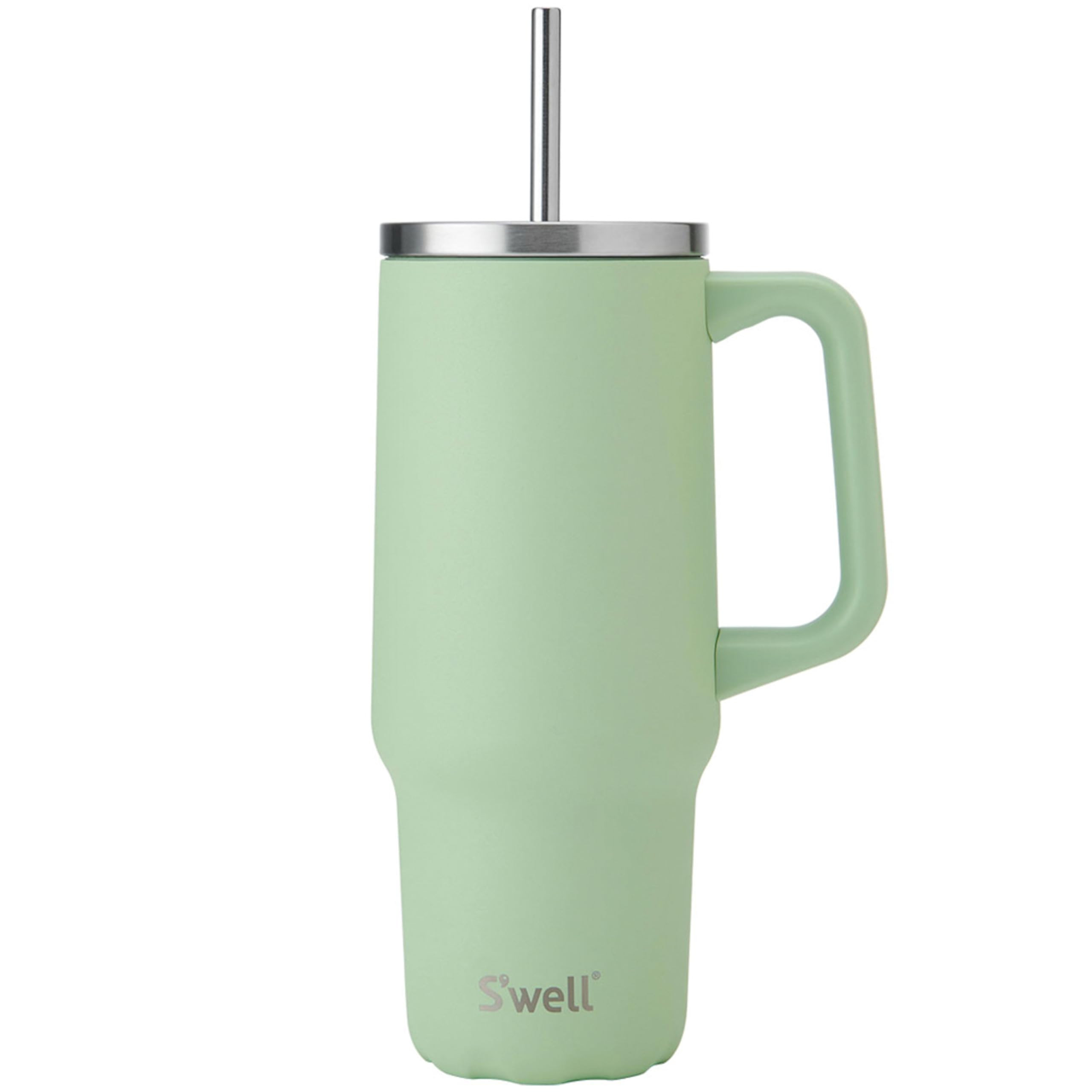 S'well Recycled Stainless Steel Tumbler XL with Straw and Handle, 30oz, Pistachio, Triple Layered... | Amazon (US)