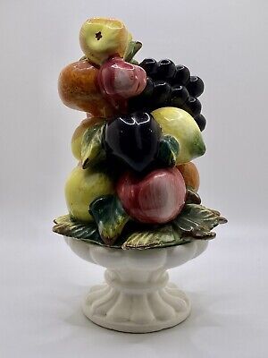 Vintage Majolica Style Ceramic Fruit Topiary Centerpiece. | eBay US