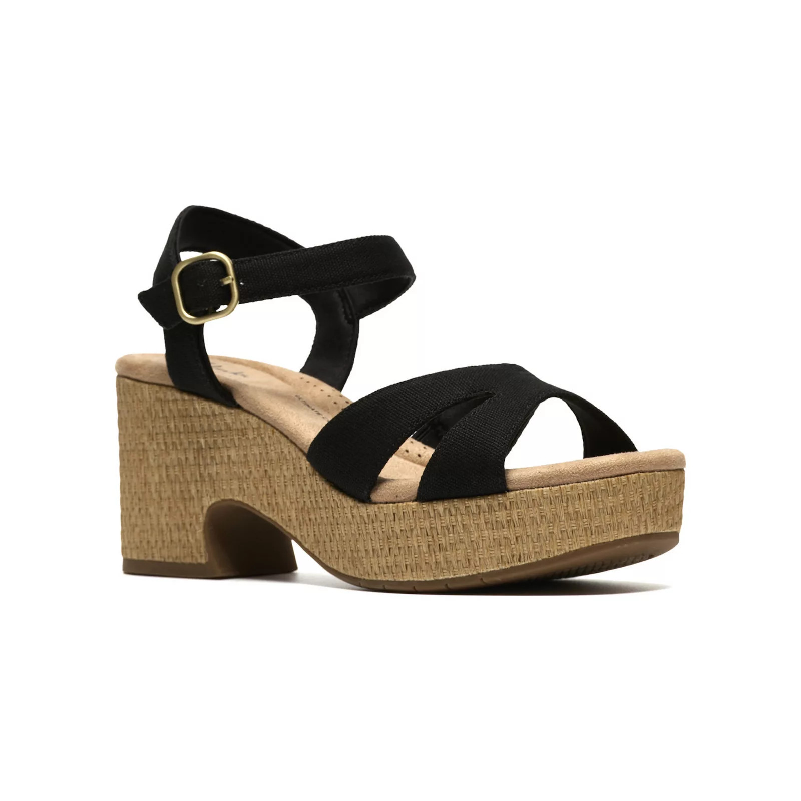 Clarks® Nerisa Twist Women's Wedge Sandals, Size: 5.5, Black Light Blue | Kohl's
