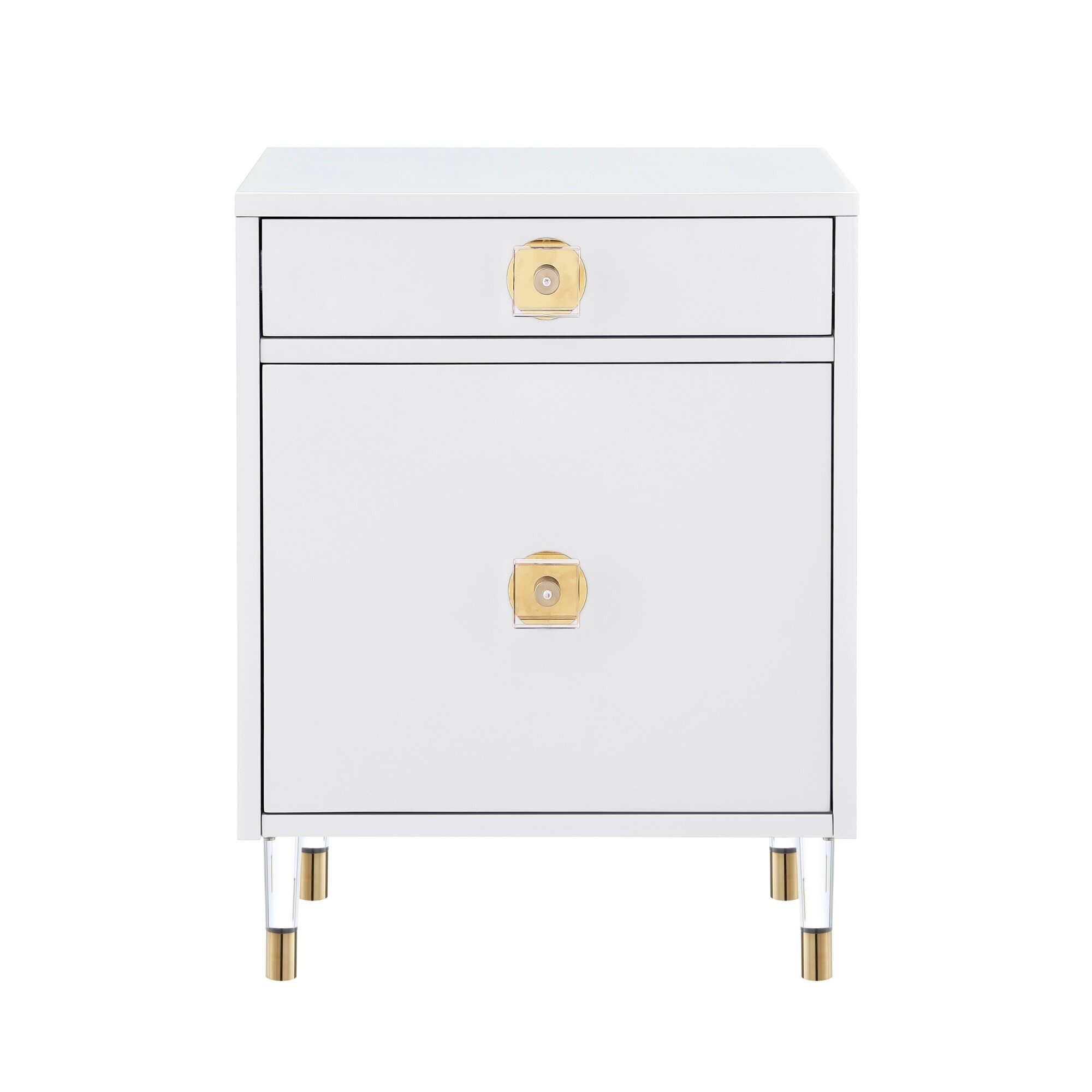 Nicole Miller  Tiffany 1-drawer Nightstand White | Walmart (US)