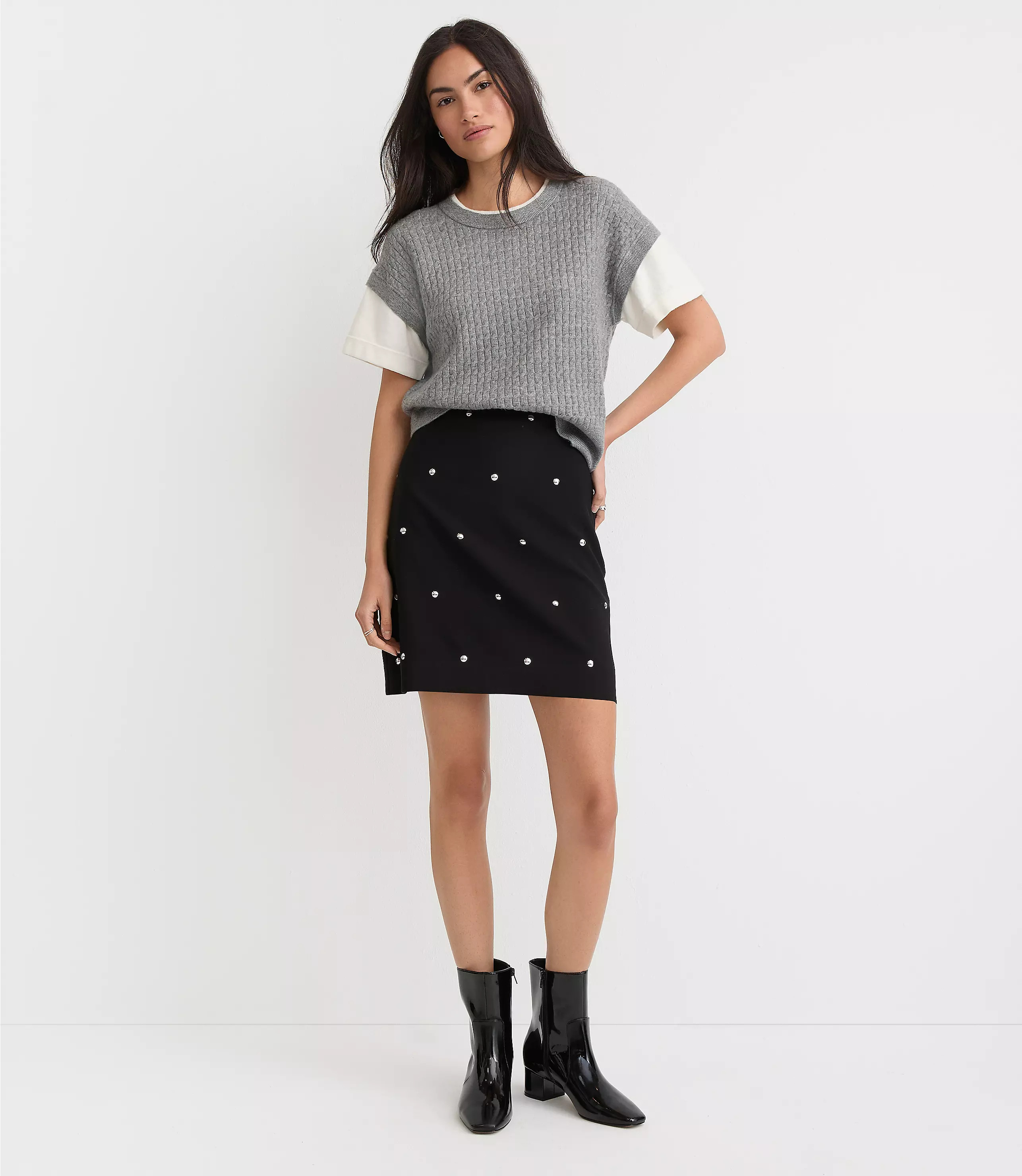 Studded Mini Skirt | LOFT