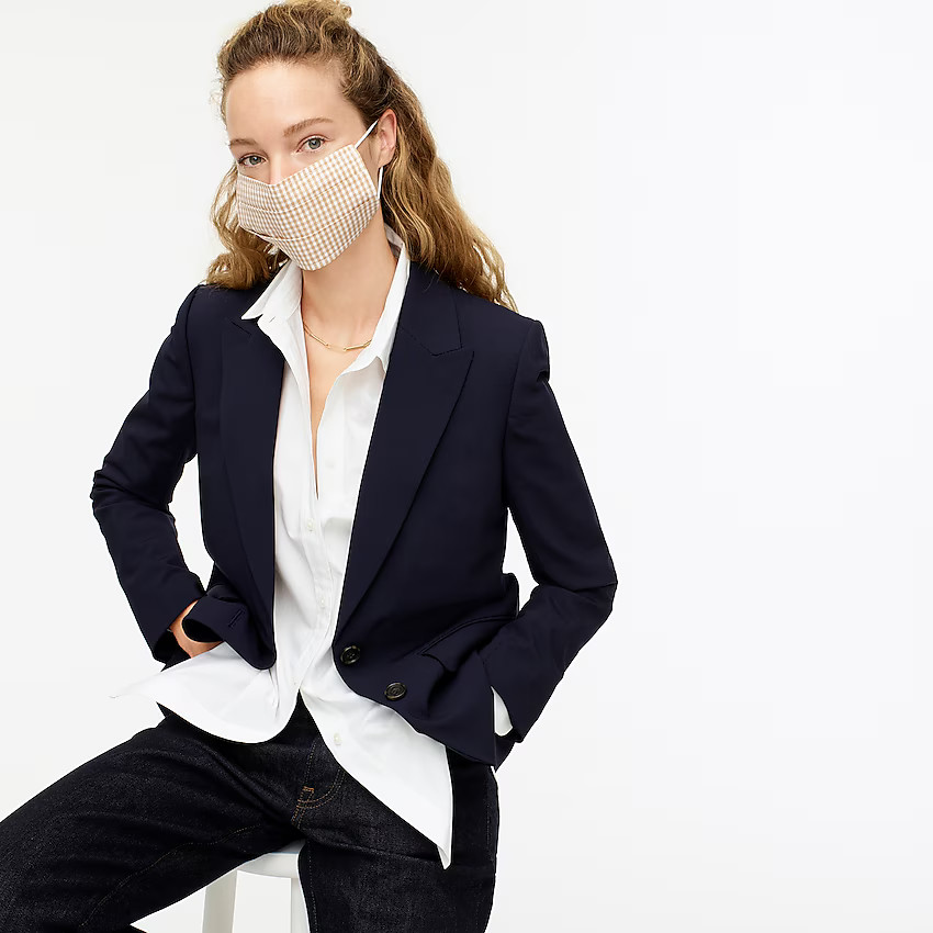 Pack-of-three nonmedical face masks in checks and stripes | J. Crew US