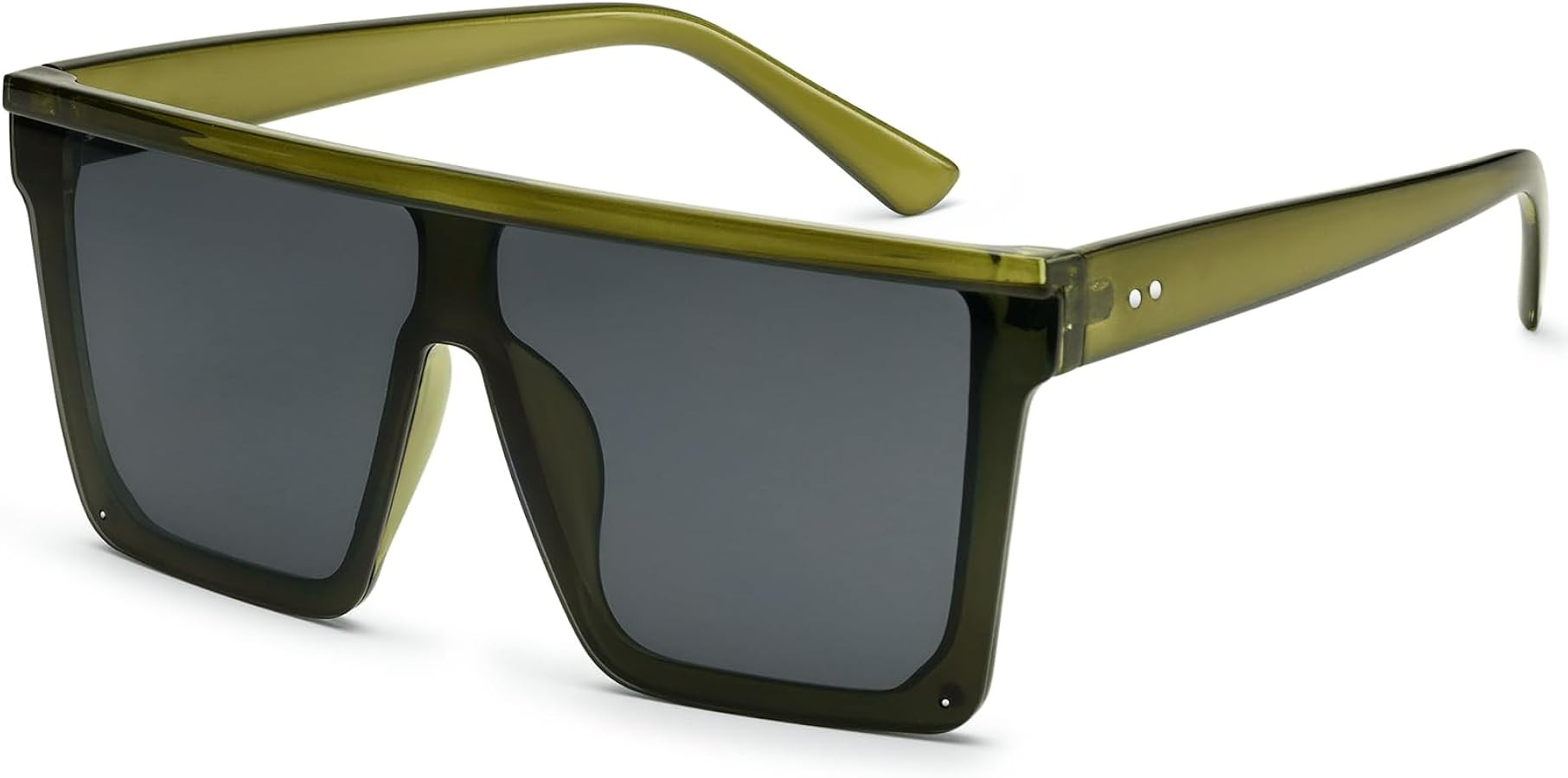 Dollger Square Oversized Sunglasses for Women Men Fashion Flat Top Big Black Frame Shades | Amazon (US)