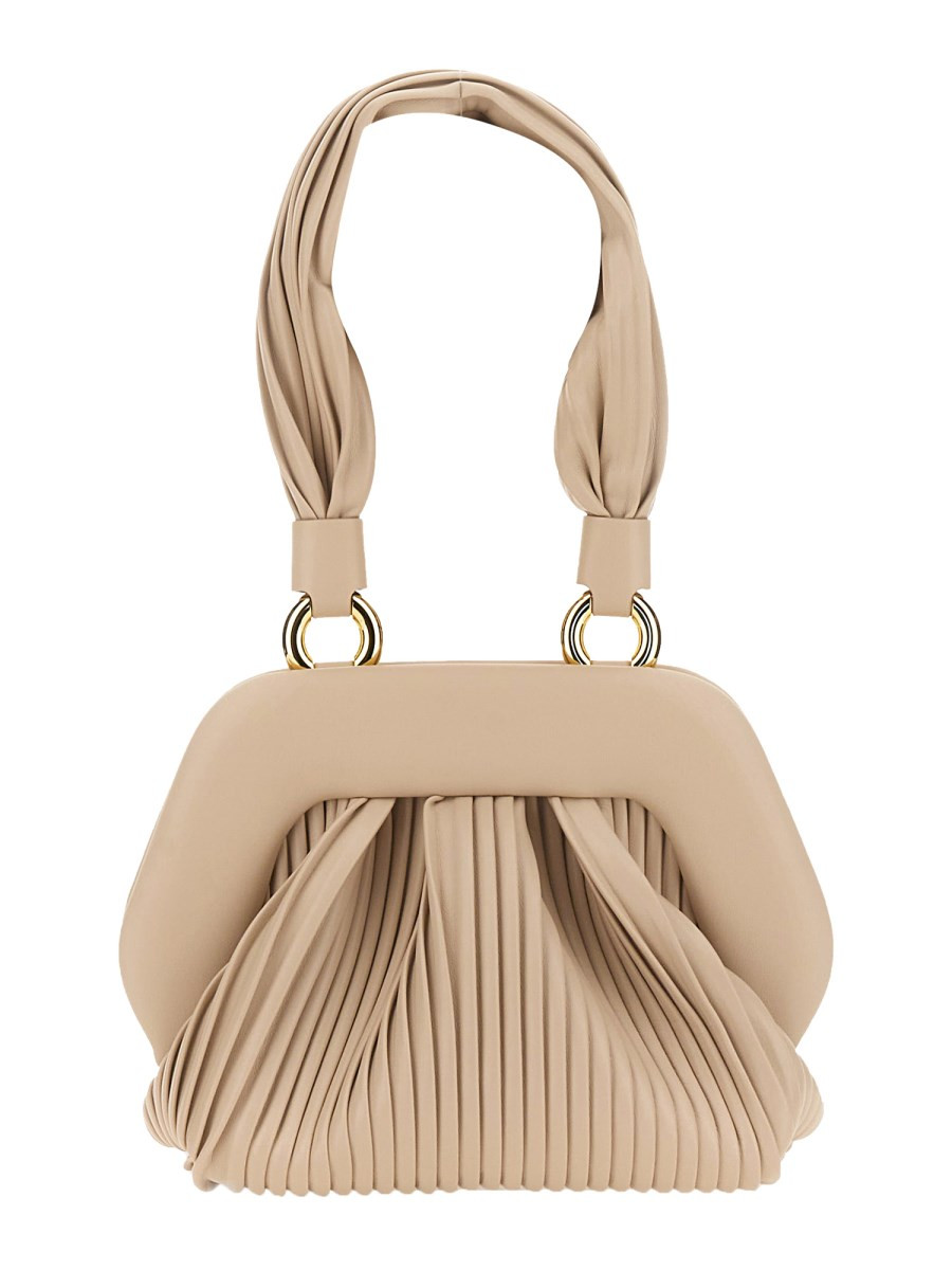 GEA CLUTCH IN VEGAN NAPPA LEATHER PLISSE | Eleonora Bonucci Worldwide Luxury
