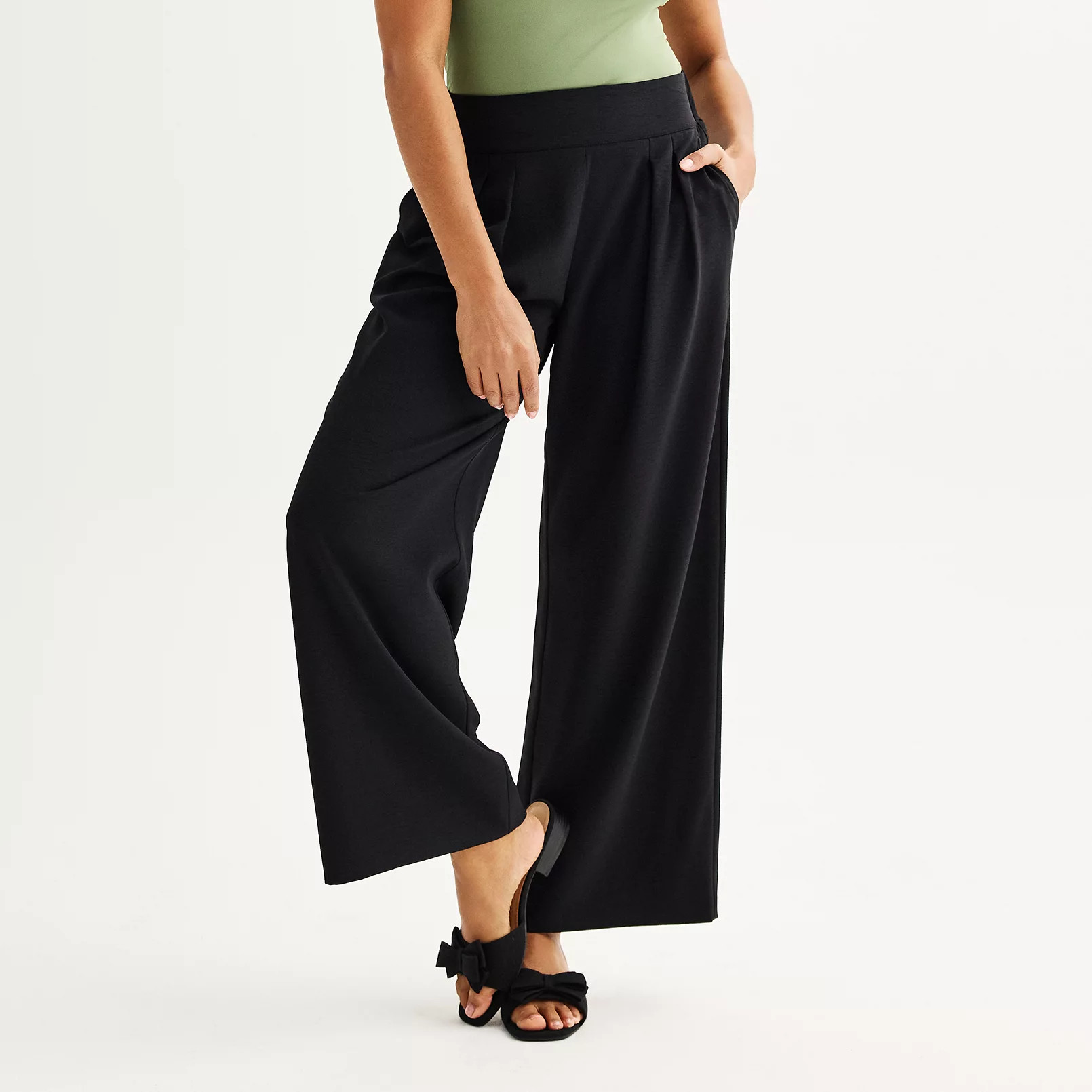 Women's Nine West Soft Pull-On Wide Leg Pants | Kohl's