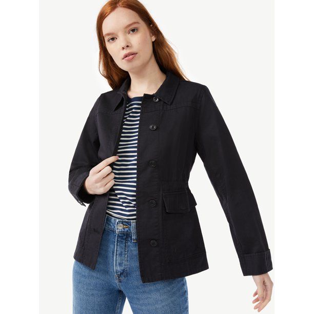 Free Assembly Women's Everyday Essential Fatigue Jacket - Walmart.com | Walmart (US)