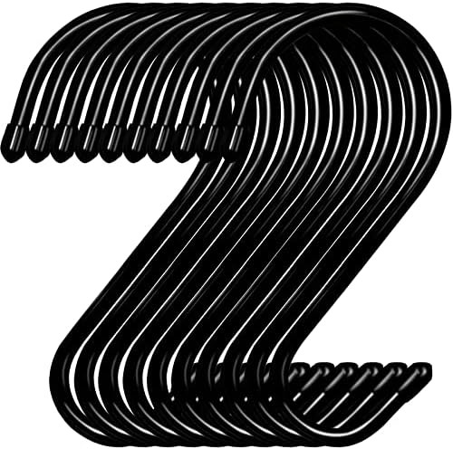 DINGEE 10 Pack Large S Hooks for Hanging Plants, 6 Inch Heavy Duty S Hooks,Matte Black S Shaped H... | Amazon (US)