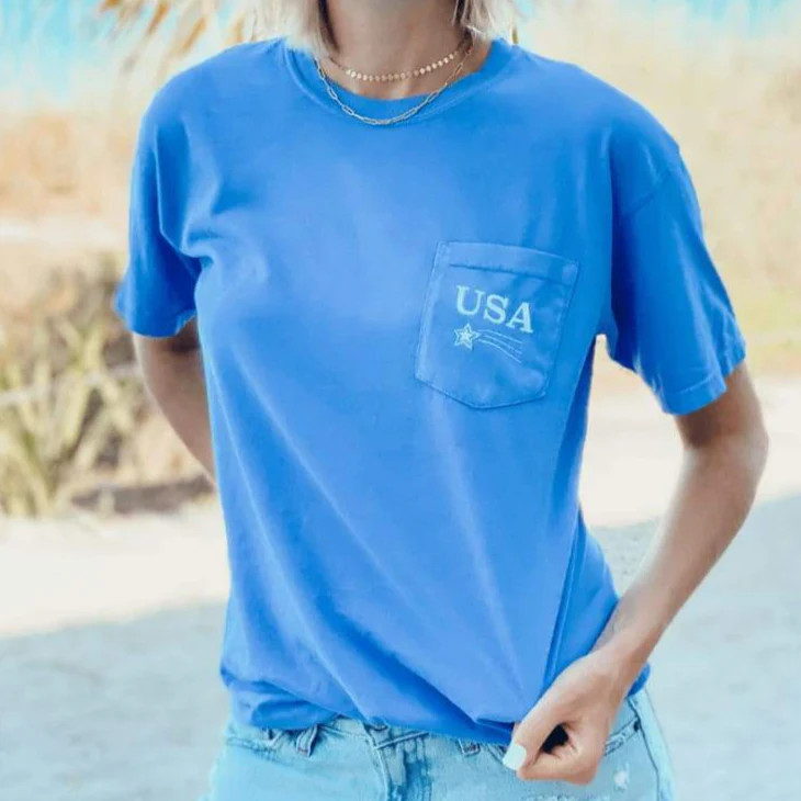 USA Pocket Tee | Mountain Moverz