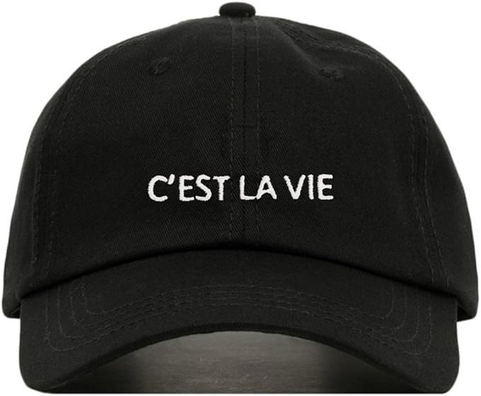 C'est La Vie Baseball Hat, Embroidered Dad Cap, Unstructured Soft Cotton, Adjustable Strap Back (... | Amazon (US)
