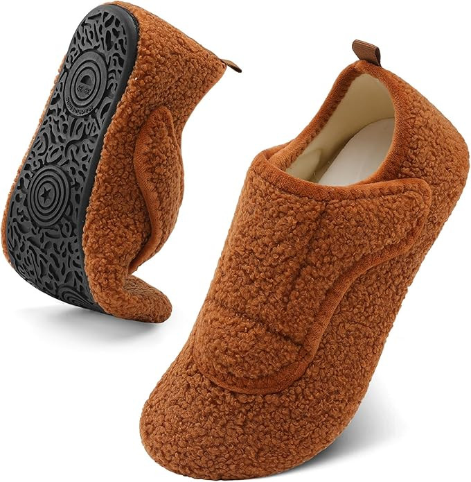 BARERUN Slippers for Women Men Wide House Diabetic Shoes for Women Men Warm Arthritis Edema Swoll... | Amazon (US)