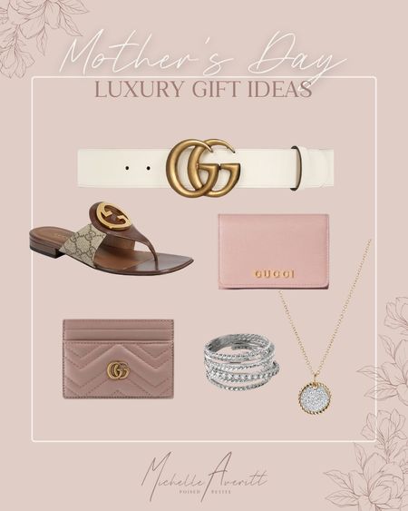Luxury gift ideas for moms on Mother’s Day! This white Gucci belt is perfect for spring and summer. 

David yurman, Gucci wallet, designer sandals. Gift ideas, 

#LTKGiftGuide #LTKshoecrush #LTKitbag
