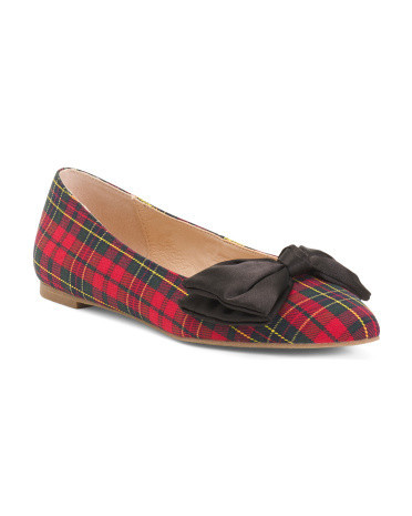Debra Plaid Ballet Flats for Women | Leather/Textile | Marshalls