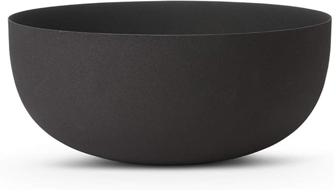 K&K Interiors 15505A-BK-3 14.5 Inch Black Matte Metal Bowl | Amazon (US)