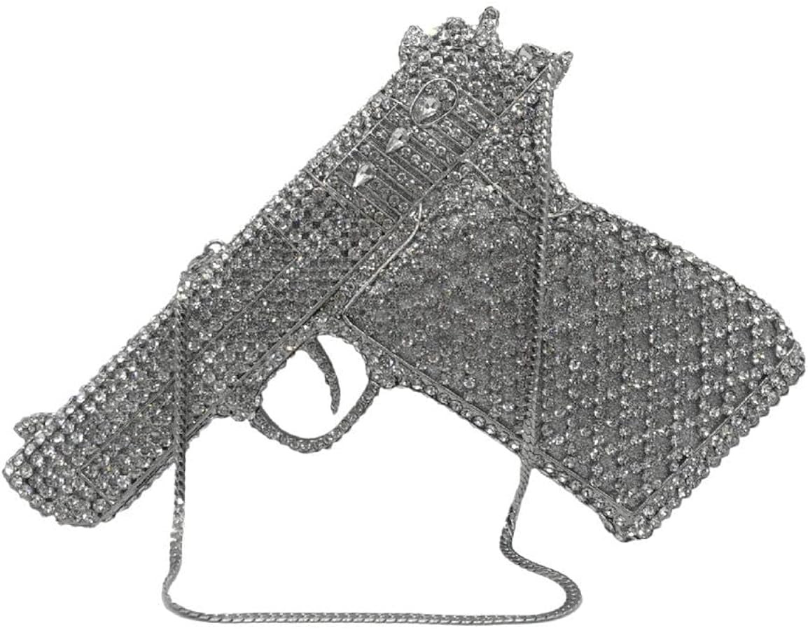 DEBIMY Pistol Style Evening Bags Glittering Rhinestone Evening Clutch Purses for Women Party Cock... | Amazon (US)