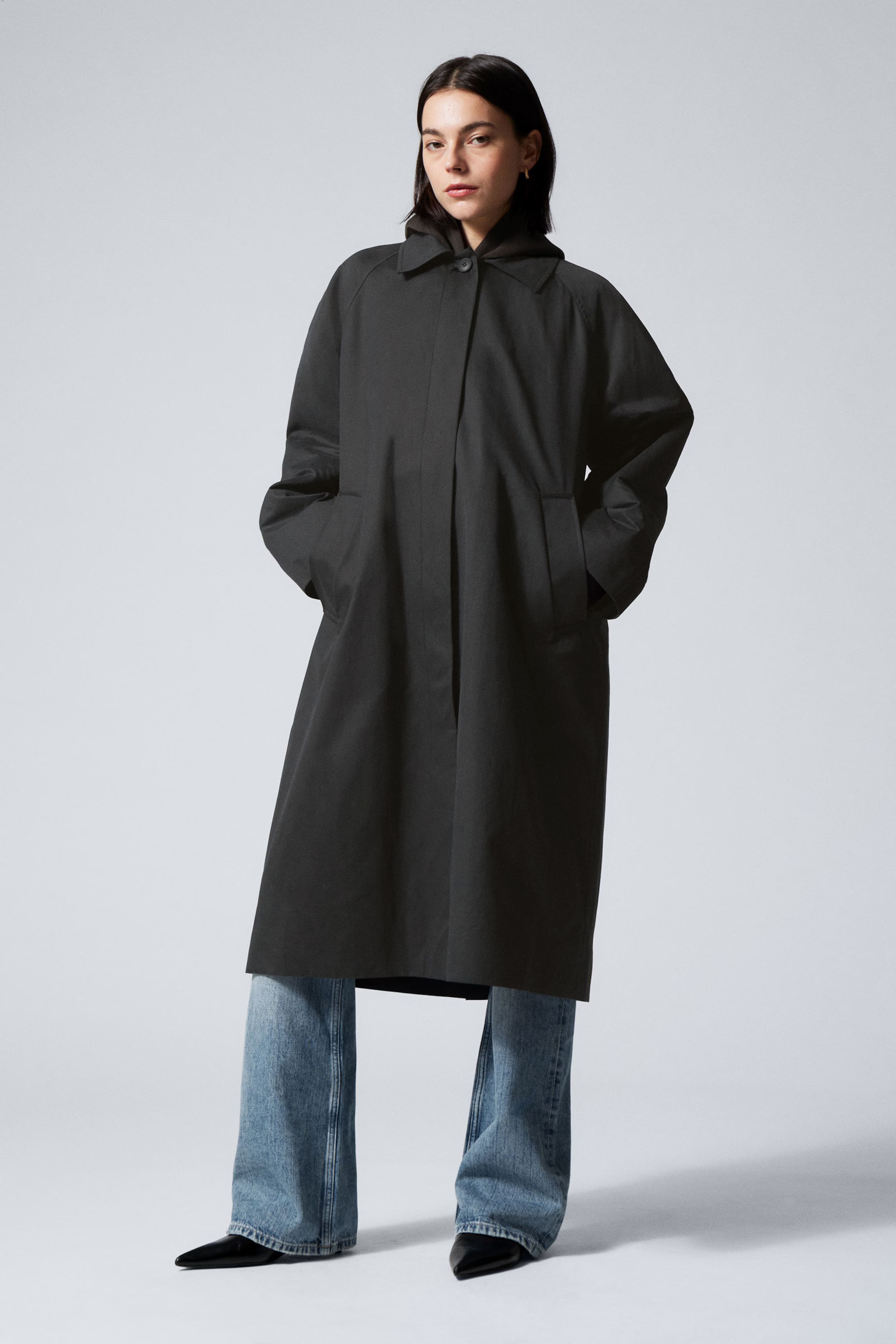 Single-Breasted Oversized Car Coat | Weekday