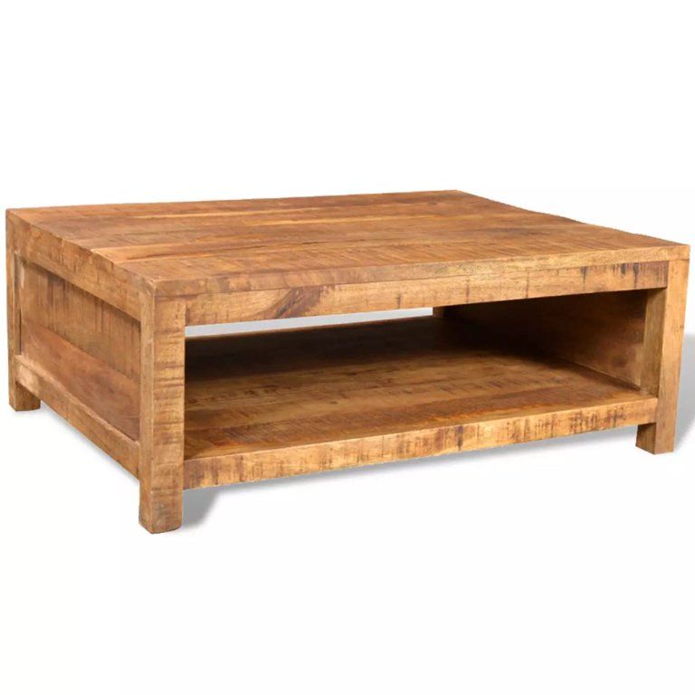 CACAGOO Coffee Table Solid Mango Wood | Walmart (US)