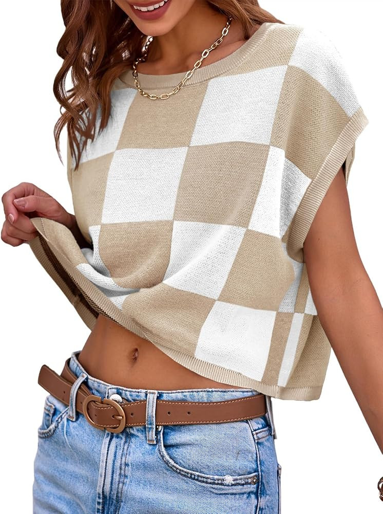 Women's Hat Sleeve Short Sleeve 65% Polyester Fiber 35% Cotton Vacation Style Loose and Cute Colo... | Amazon (US)